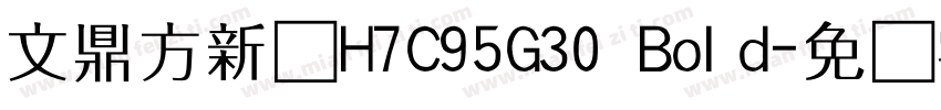 文鼎方新书H7C95G30 Bold字体转换